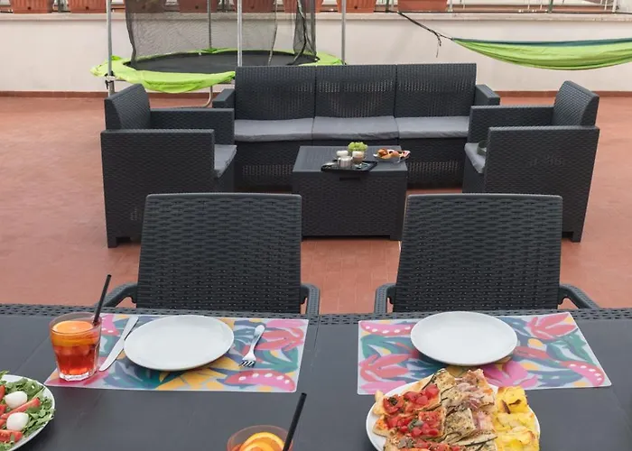 Angel Joy Rooftop Private Terrace Near Roma Tiburtina Train & Metro Station Apartment